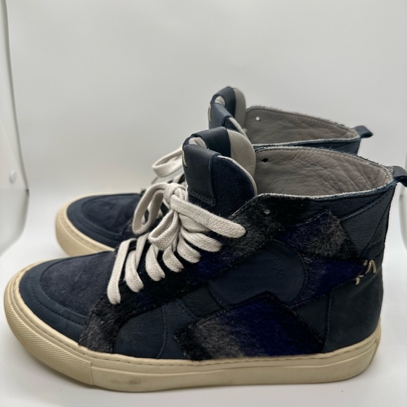 Modern Vintage Shoes - Navy/Grey High Top